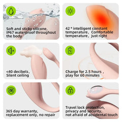 App-controlled wireless Bluetooth vibrator, offering customizable vibration patterns and intensity for a personalized experience, with seamless connectivity for remote control