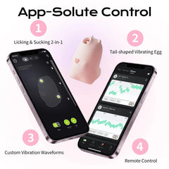 Monster Pub Magic Kiss Smart Clitoral Suction Egg Tongue Vibrator