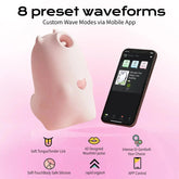 Monster Pub Pink Magic Kiss Smart Clitoral Suction Egg Tongue Vibrator