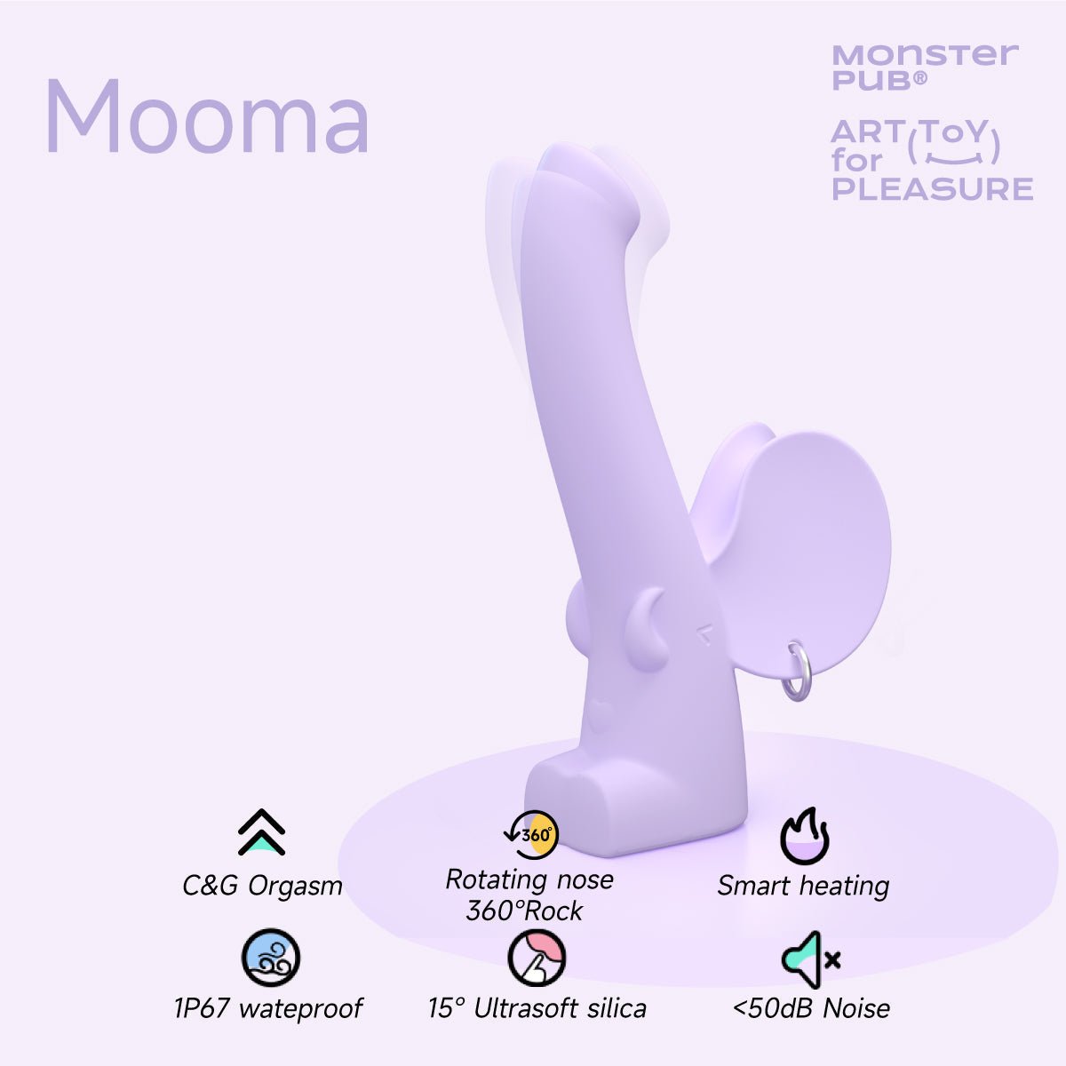 Monster Pub sex toy Monster Pub  MOOMA Smart Vibrator Heating 8 Model 360°
