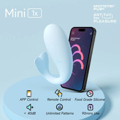 1X U-Shaped Remote Egg Bluetooth Vibrator with wireless control