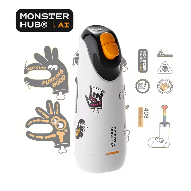 Monster Pub Automatic Male Masturbator MONSTER PUB Smart Pressure-Sensing Male Masturbator Cup Penis Massager Trainer Ribbed 3D Tunnel