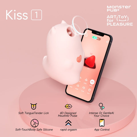 Monster Pub Mr. Devil-Pink Monster Pub® Magic Kiss App Smart Remote Clitoral Vibrator