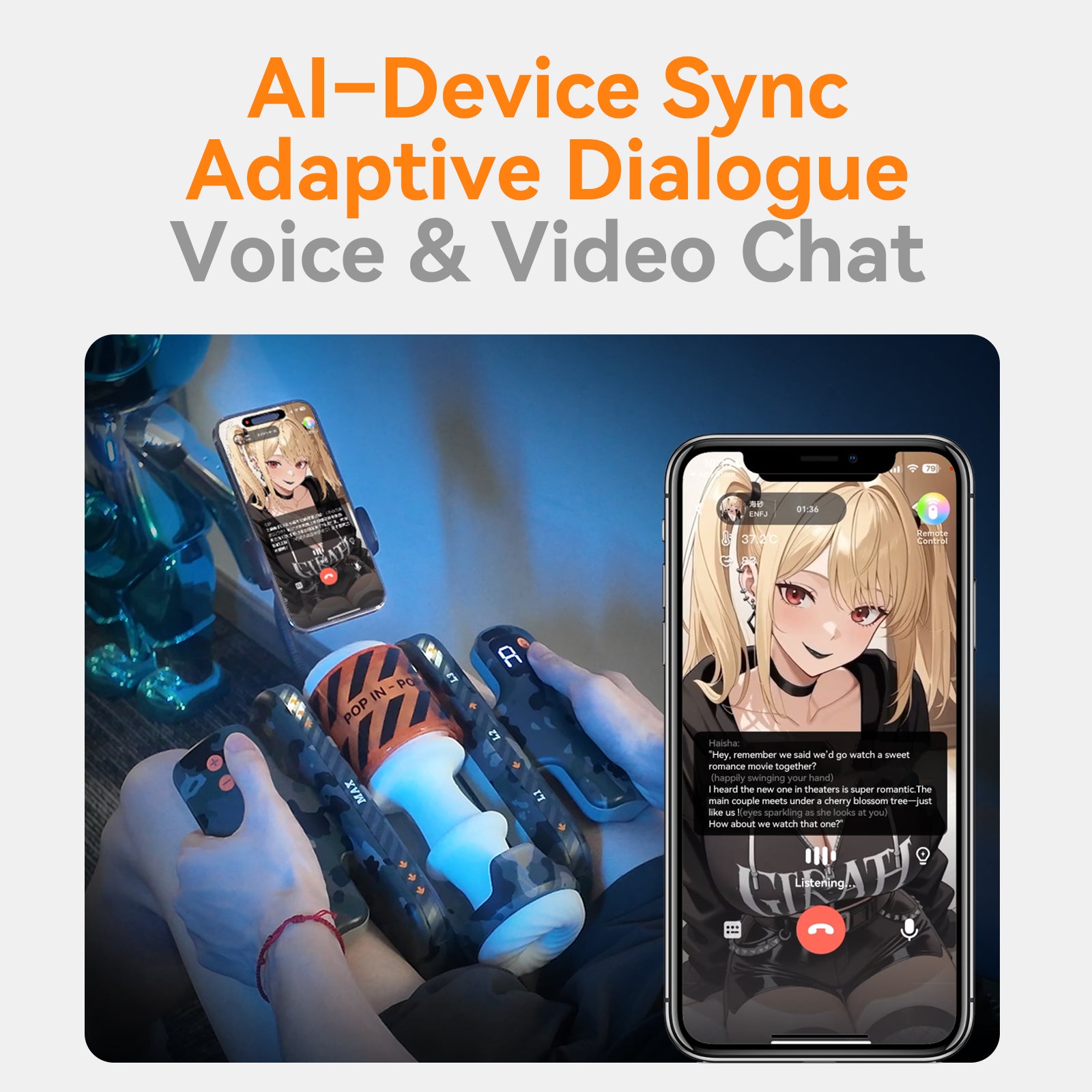 Monster Pub sex toy Monster Pub Smart Cup Electric Male Masturbator with Phone Holder – App Controlled Vibrating Stroker, Medical Silicone, Adjustable Depth & 3 Vibration Modes, AI Girlfriend & Long-Distance Couple Play