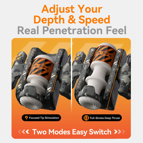 Monster Pub sex toy Monster Pub Smart Cup Electric Male Masturbator with Phone Holder – App Controlled Vibrating Stroker, Medical Silicone, Adjustable Depth & 3 Vibration Modes, AI Girlfriend & Long-Distance Couple Play